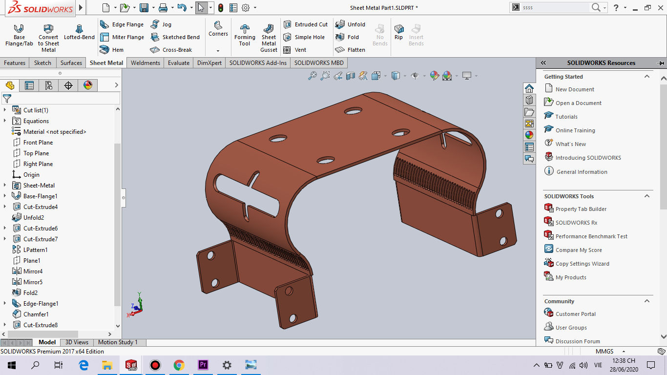 create a sheet metal part solidworks